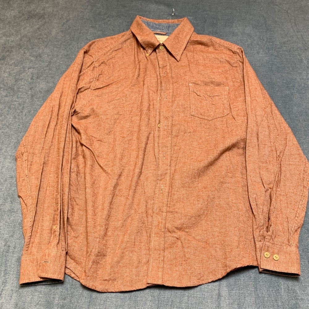 Weatherproof Vintage Shirt Mens M/L Burnt Orange Cotton Button Down Casual Wear